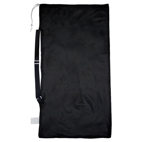 MESH EQUIPMENT BAG WITH SHOULDER STRAP BLACK