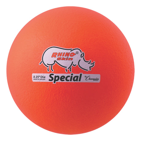 8.5" RHINO SKIN MEDIUM BOUNCE DODGEBALL NEON ORANGE