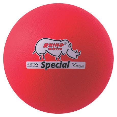 8.5" RHINO SKIN MEDIUM BOUNCE DODGEBALL NEON RED