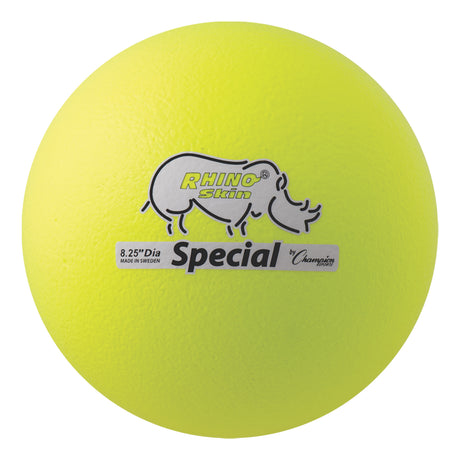 8.5" RHINO SKIN MEDIUM BOUNCE DODGEBALL NEON YELLOW