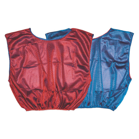 REVERSIBLE SCRIMMAGE VEST, ADULT BLUE/RED