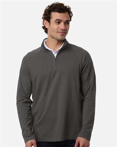 Joe's USA Men's Seaton Pebble Textured Quarter-Zip Pullover