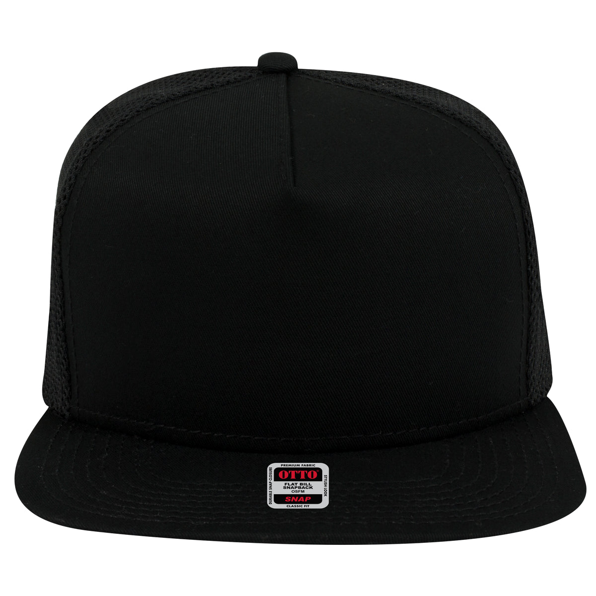 OTTO CAP "OTTO SNAP" 5 Panel Mid Profile Mesh Back Trucker Snapback Hat OTTO 164-1209 Otto Cap