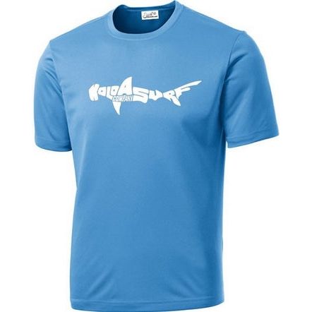 Koloa Surf Co. SHARK Logo Moisture Wicking Athletic T-Shirts