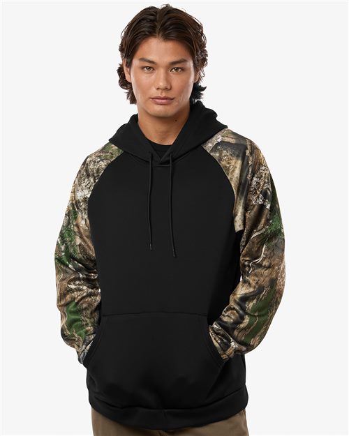 RealTree RT5305 Unisex Realtree® Performance Colorblocked Hooded Sweatshirt Wholesale