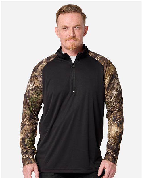 RealTree RT5703 Unisex Realtree® Performance Colorblocked Quarter-Zip Pullover Wholesale
