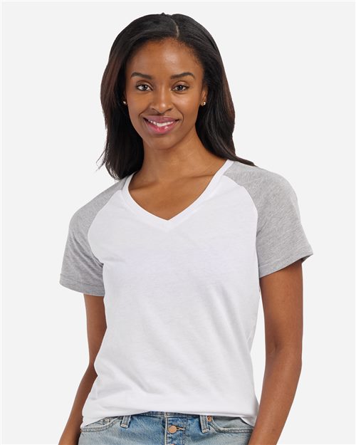 Boxercraft Women's Colorblocked V-Neck T-Shirt - Boxercraft BW2204