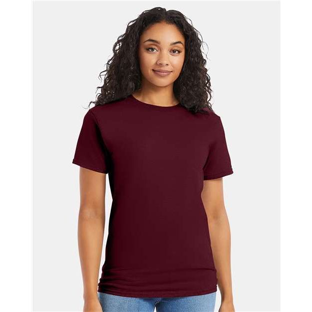 Hanes Essential-T T-Shirt - Maroon - Hanes 5280 Hanes Maroon S