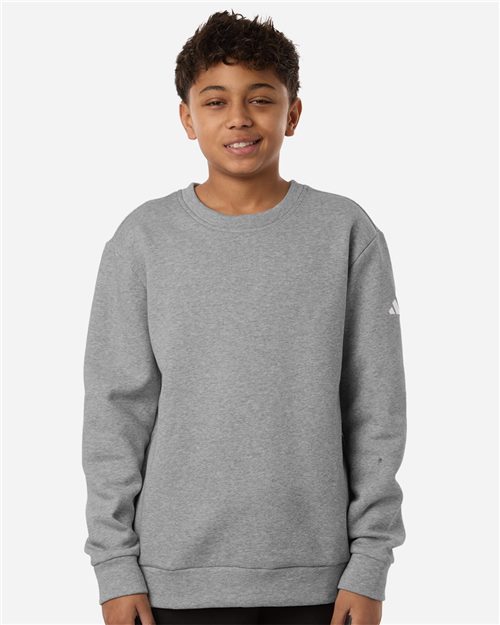 Adidas Youth Fleece Crewneck Sweatshirt - Adidas AT202