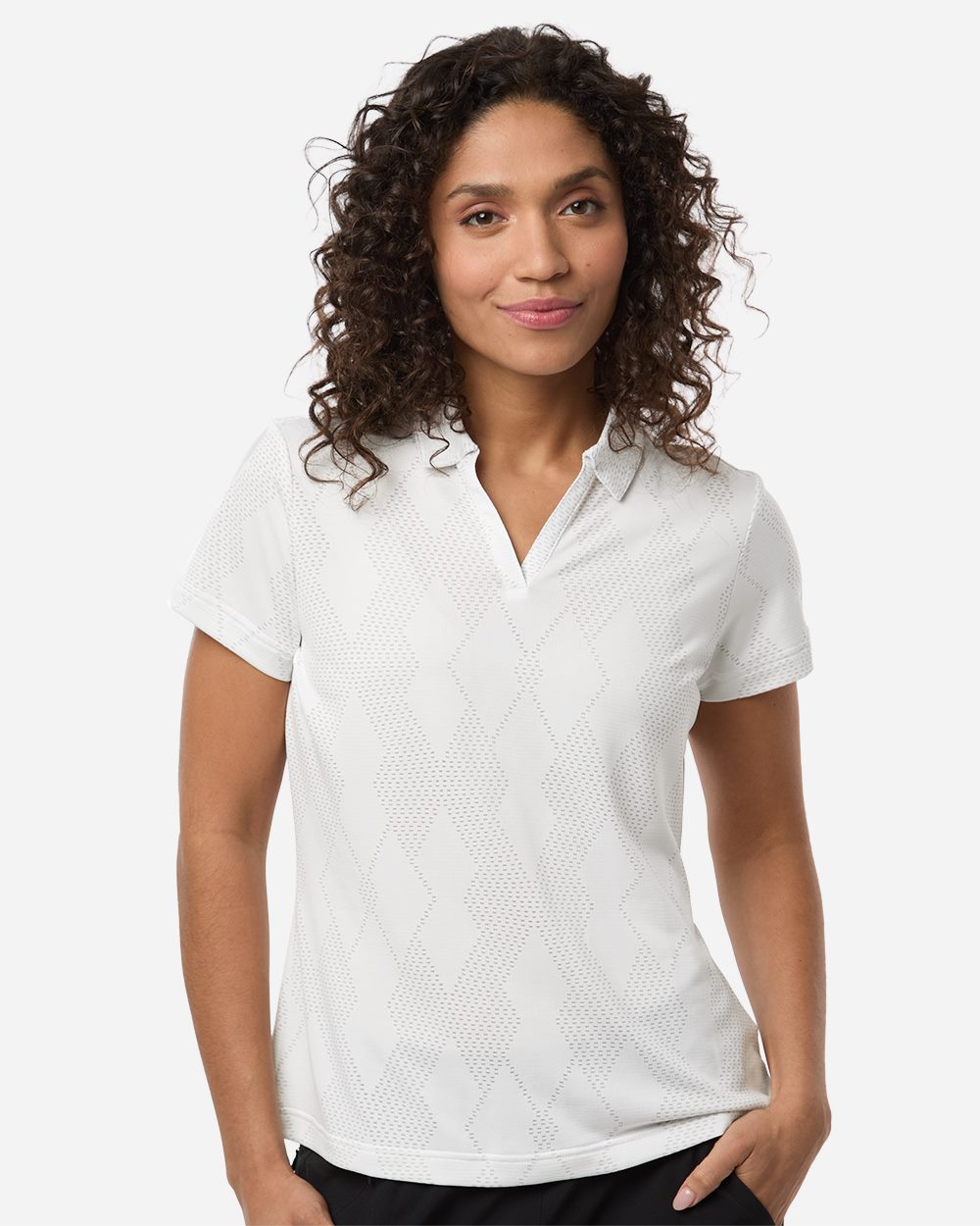 Adidas Women's Textured Jacquard Polo - Adidas A727
