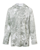 HUK H712L003 Youth Pursuit Mossy Oak Printed Hooded Long Sleeve T-Shirt