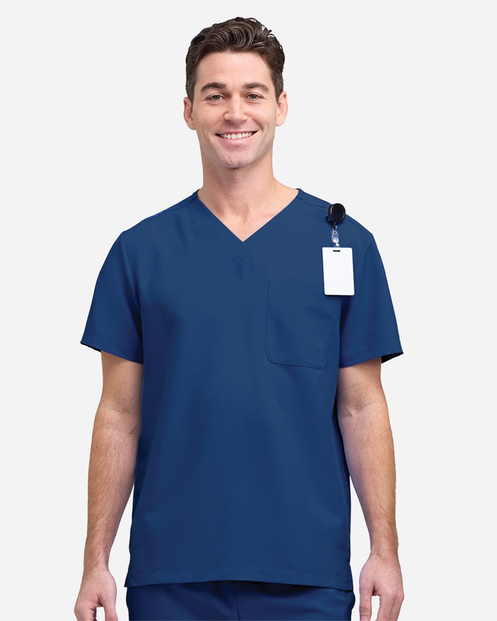 Hanes HMB000 Men's V-Neck 1-Pocket Scrub Top