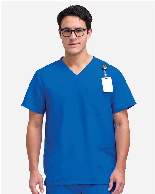 Hanes HMB002 Men's V-Neck 3-Pocket Scrub Top