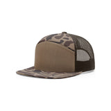 Richardson Printed Seven-Panel Trucker Cap - Richardson 168P Caps Richardson Bark Duck Camo/Brown Adjustable