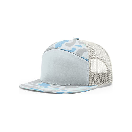Richardson Printed Seven-Panel Trucker Cap - Richardson 168P Caps Richardson Saltwater Duck Camo/Ice Grey Adjustable