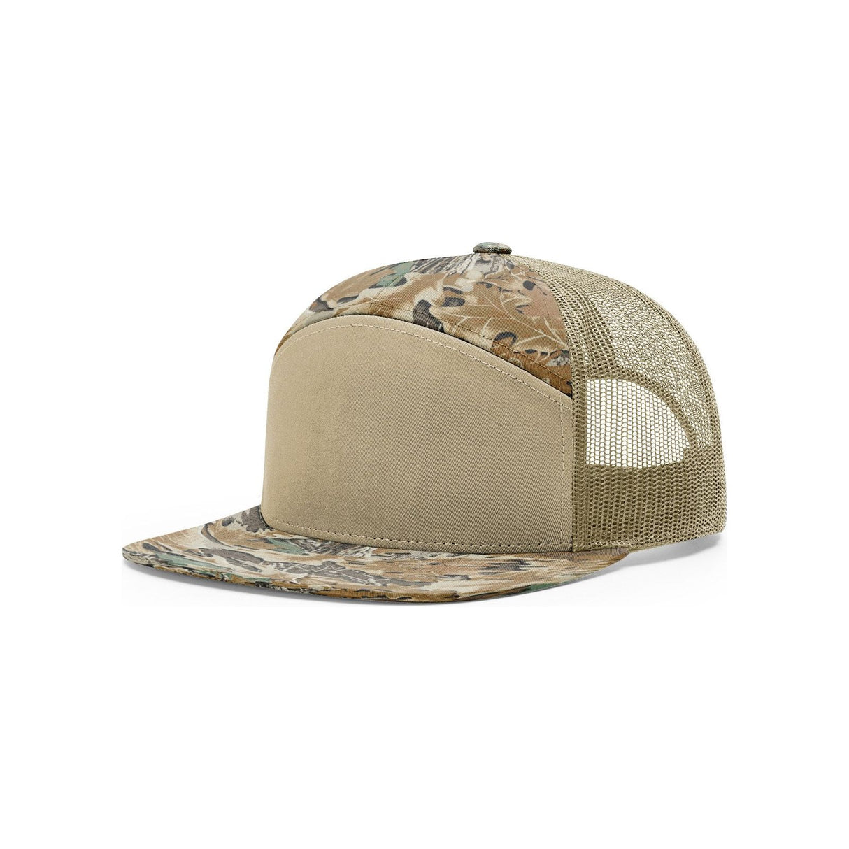 Richardson Printed Seven-Panel Trucker Cap - Richardson 168P Caps Richardson Realtree Advantage/Khaki Adjustable