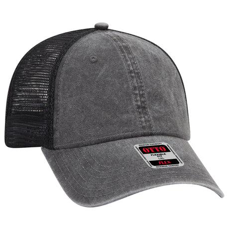 OTTO CAP® OTTO FLEX® Fitted 6 Panel Low Profile Mesh Back Trucker Hat OTTO 169-1264