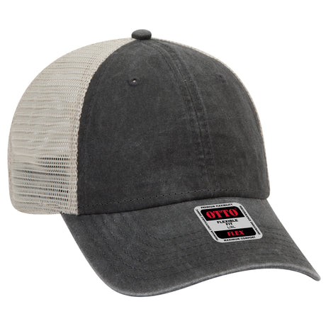 OTTO CAP® OTTO FLEX® Fitted 6 Panel Low Profile Mesh Back Trucker Hat OTTO 169-1264