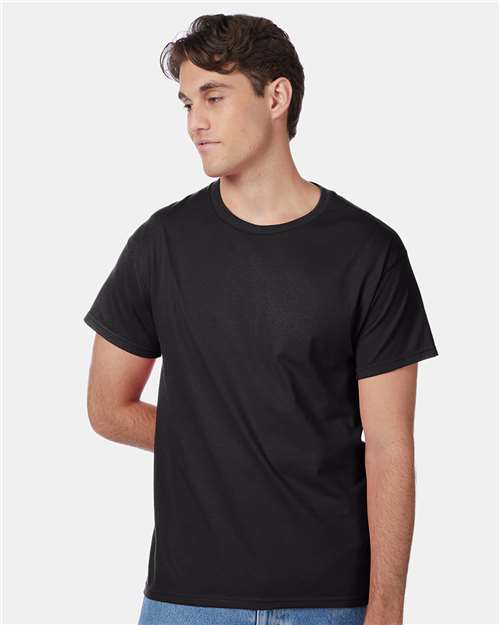 Hanes Authentic T-Shirt - Black - Hanes 5250 Hanes Black S