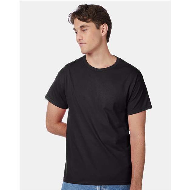 Hanes Authentic T-Shirt - Black - Hanes 5250 Hanes Black S