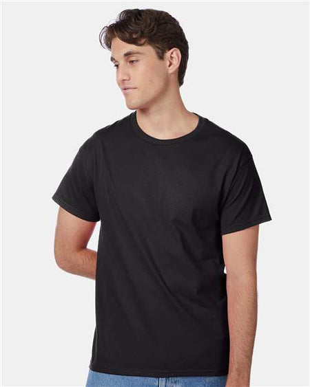 Hanes Authentic T-Shirt - Black - Hanes 5250 Hanes Black S