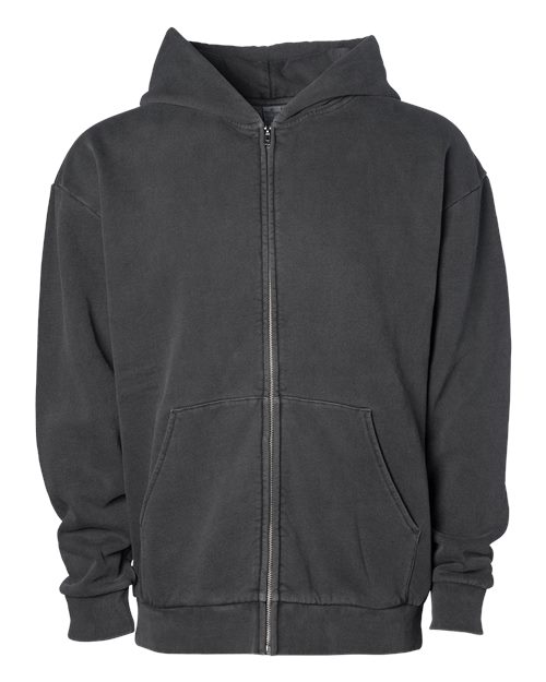 Independent Trading Co. IND420ZIP Unisex Mainstreet Heavyweight Full-Zip Hooded Sweatshirt