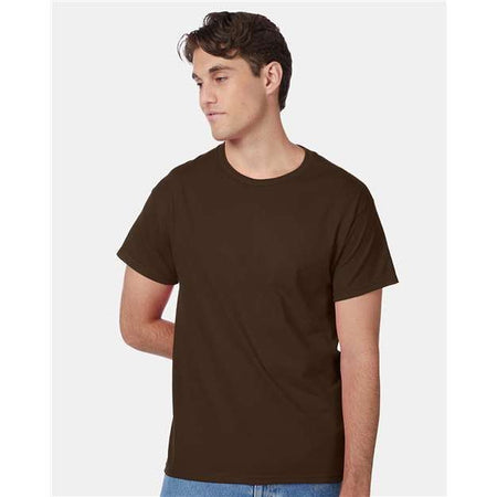 Hanes Authentic T-Shirt - Dark Chocolate - Hanes 5250 Hanes Dark Chocolate S