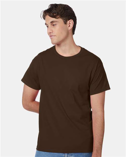 Hanes Authentic T-Shirt - Dark Chocolate - Hanes 5250 Hanes