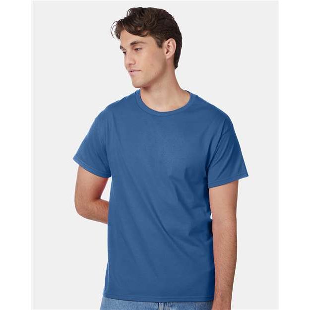 Hanes Authentic T-Shirt - Denim Blue - Hanes 5250 Hanes Denim Blue S