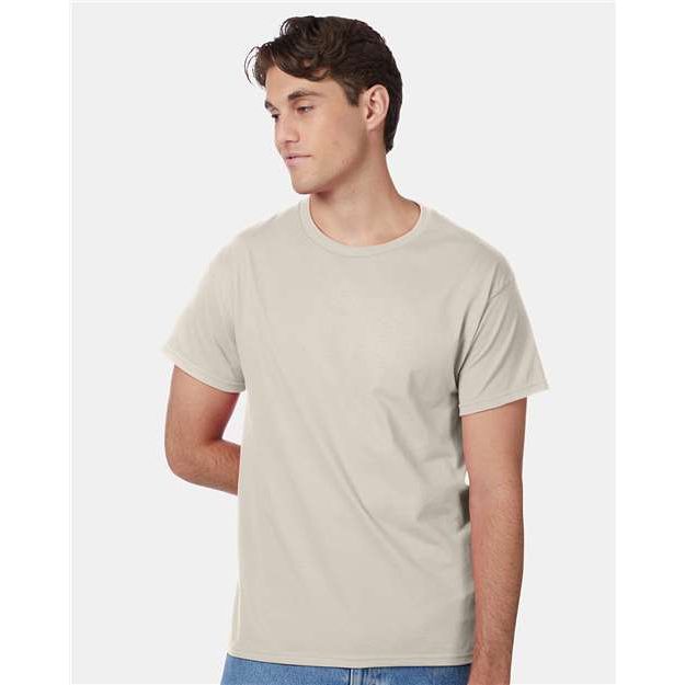 Hanes Authentic T-Shirt - Natural - Hanes 5250 Hanes Natural S