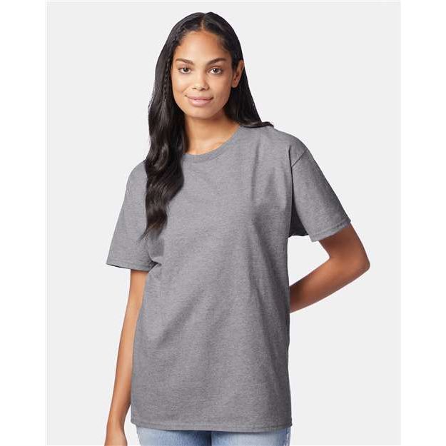 Hanes Authentic T-Shirt - Oxford Grey - Hanes 5250 Hanes Oxford Grey S