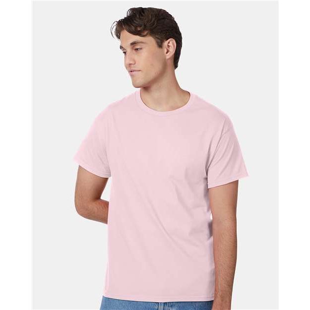 Hanes Authentic T-Shirt - Pale Pink - Hanes 5250 Hanes Pale Pink S