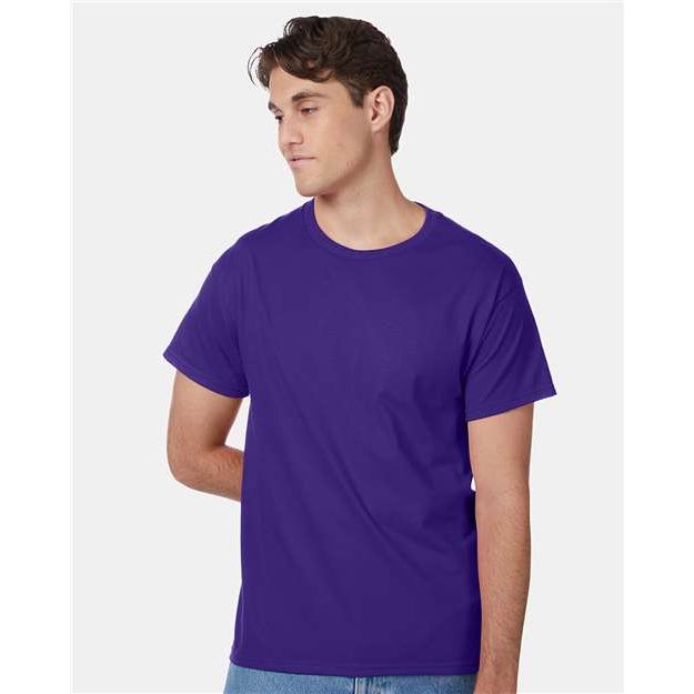 Hanes Authentic T-Shirt - Purple - Hanes 5250 Hanes Purple S