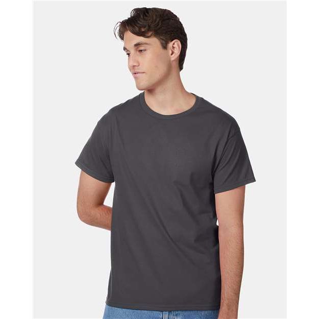 Hanes Authentic T-Shirt - Smoke Grey - Hanes 5250 Hanes Smoke Grey S