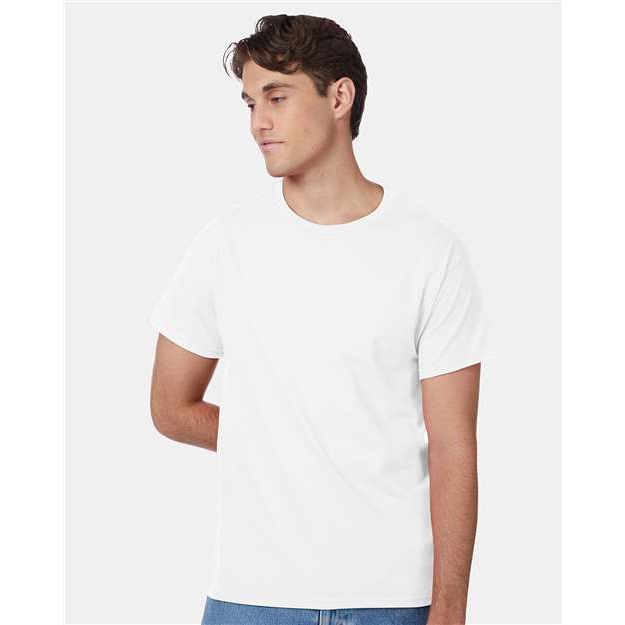 Hanes Authentic T-Shirt - White - Hanes 5250 Hanes White S