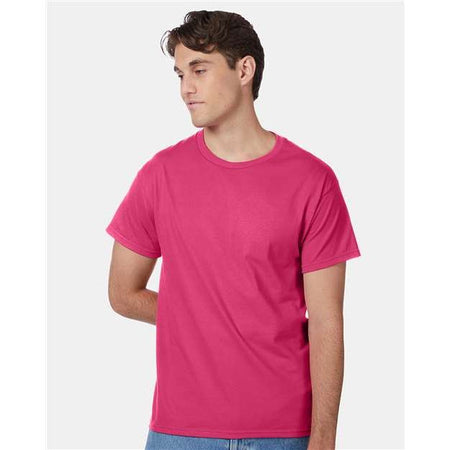 Hanes Authentic T-Shirt - Wow Pink - Hanes 5250 Hanes Wow Pink S