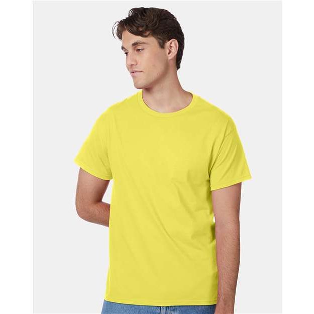 Hanes Authentic T-Shirt - Yellow - Hanes 5250 Hanes Yellow S