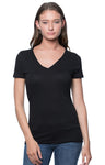 Royal Apparel 17030W Women's 50/50 Blend V-Neck - Black