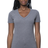 Royal Apparel 17030W Women's 50/50 Blend V-Neck - Heather Charcoal