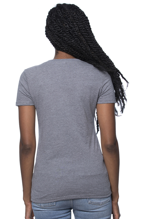 Royal Apparel 17030W Women's 50/50 Blend V-Neck - Heather Charcoal