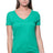 Royal Apparel 17030W Women's 50/50 Blend V-Neck - Heather Green