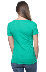 Royal Apparel 17030W Women's 50/50 Blend V-Neck - Heather Green