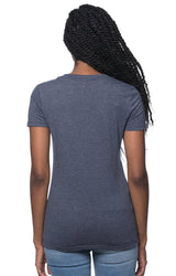 Royal Apparel 17030W Women's 50/50 Blend V-Neck - Heather Indigo