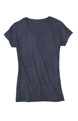 Royal Apparel 17030W Women's 50/50 Blend V-Neck - Heather Indigo