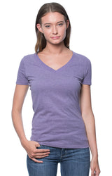 Royal Apparel 17030W Women's 50/50 Blend V-Neck - Heather Purple