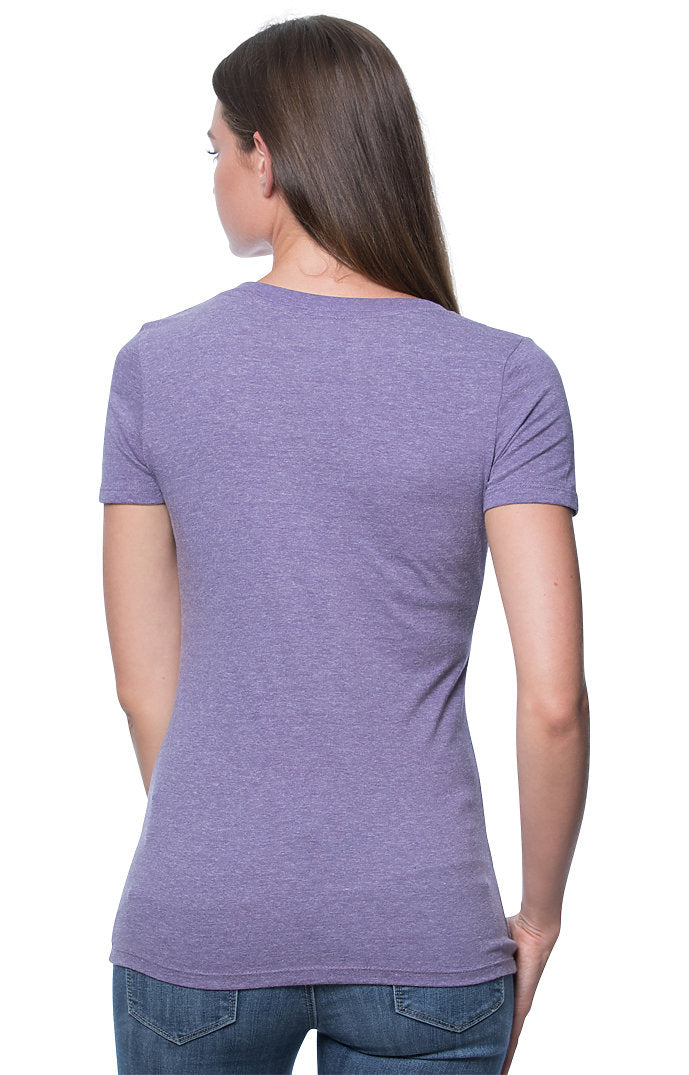 Royal Apparel 17030W Women's 50/50 Blend V-Neck - Heather Purple