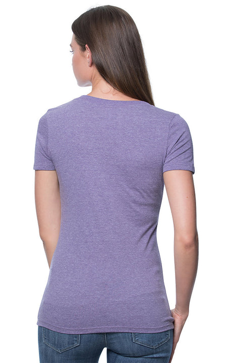 Royal Apparel 17030W Women's 50/50 Blend V-Neck - Heather Purple