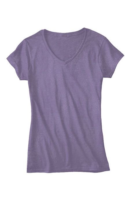 Royal Apparel 17030W Women's 50/50 Blend V-Neck - Heather Purple