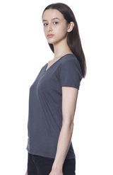 Royal Apparel 17030W Women's 50/50 Blend V-Neck - Heather Smoke