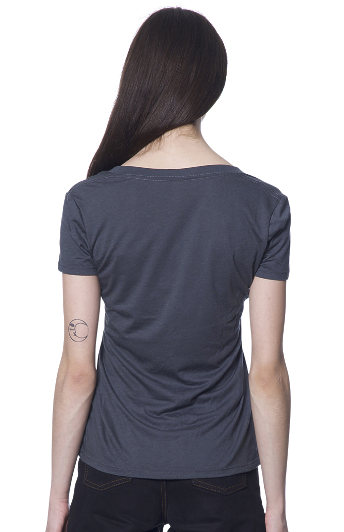 Royal Apparel 17030W Women's 50/50 Blend V-Neck - Heather Smoke